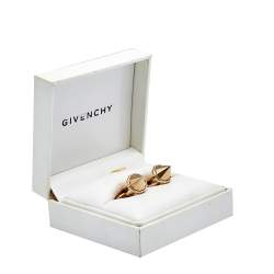 Pre Owned Givenchy Silver Tone Conical Stud Cufflinks
