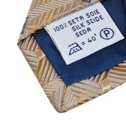 Givenchy Gold GG Patterned Jacquard Silk Tie