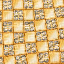 Givenchy Yellow GG Motif Jacquard Silk Tie