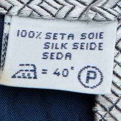 Givenchy Silver GG Patterned Jacquard Silk Tie