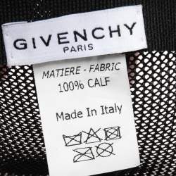 Pre Owned Givenchy Black Leather & Mesh Star Detail Baseball Cap S