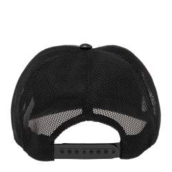 Pre Owned Givenchy Black Leather & Mesh Star Detail Baseball Cap S
