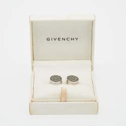 Givenchy Vintage Black Resin Dots Round Cufflinks