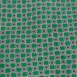 Givenchy Gentleman Green Geometric Printed Silk Traditional Tie