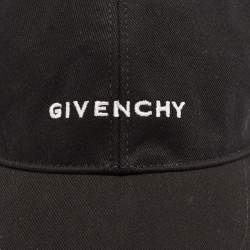 Pre Owned Givenchy Black Cotton Logo Embroidered Baseball Cap 