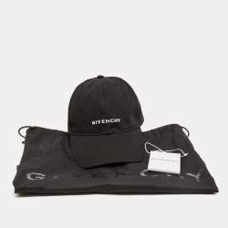 Pre Owned Givenchy Black Cotton Logo Embroidered Baseball Cap 