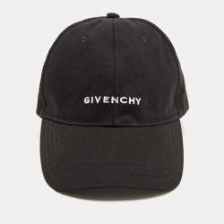 Pre Owned Givenchy Black Cotton Logo Embroidered Baseball Cap 