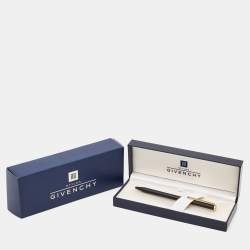 Givenchy Black Composite Gold Tone Ballpoint  Pen