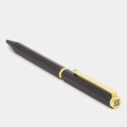 Givenchy Black Composite Gold Tone Ballpoint  Pen