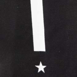 Givenchy White & Black Star Striped Wool Reversible Scarf