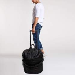 Givenchy Black Croc Embossed Leather Nightingale Trolley Luggage