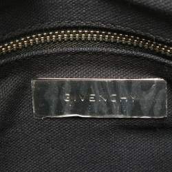 Givenchy Black Leather Logo Embossed Flap Messenger Bag