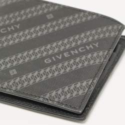 Givenchy Black Nylon Diagonal Logo Bifold Wallet