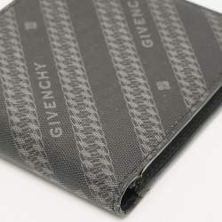 Givenchy Black Nylon Diagonal Logo Bifold Wallet