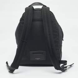 Givenchy Black Leather and Nylon Shark Print Backpack