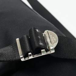 Givenchy Black Leather and Nylon Shark Print Backpack