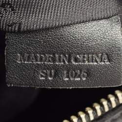 Pre Owned Givenchy Black Monogram Fabric and Leather Flat Messenger Bag