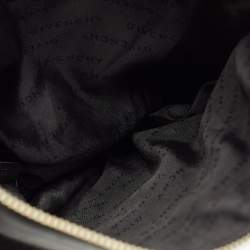Pre Owned Givenchy Black Monogram Fabric and Leather Flat Messenger Bag