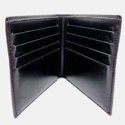 Pre Owned Givenchy Black Leather Star Metal Ladder Half Wallet