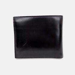 Pre Owned Givenchy Black Leather Star Metal Ladder Half Wallet