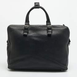 مملوكة مسبقًا Givenchy Double Gusset Black Leather Briefcase