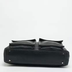 مملوكة مسبقًا Givenchy Double Gusset Black Leather Briefcase