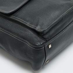 مملوكة مسبقًا Givenchy Double Gusset Black Leather Briefcase