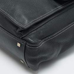 مملوكة مسبقًا Givenchy Double Gusset Black Leather Briefcase