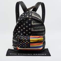 مملوكة مسبقًا Givenchy Black Multicolor American Flag Print Nylon Backpack