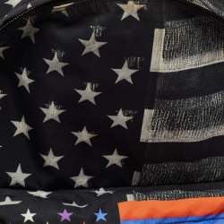 مملوكة مسبقًا Givenchy Black Multicolor American Flag Print Nylon Backpack
