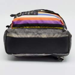مملوكة مسبقًا Givenchy Black Multicolor American Flag Print Nylon Backpack