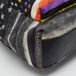 مملوكة مسبقًا Givenchy Black Multicolor American Flag Print Nylon Backpack