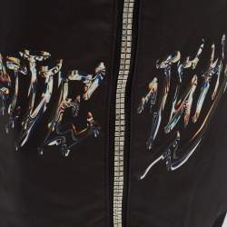 Pre Owned Givenchy x BSTROY G-Zip Black Nylon Printed Backpack 