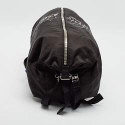 Pre Owned Givenchy x BSTROY G-Zip Black Nylon Printed Backpack 