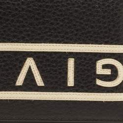 Pre Owned Givenchy Logo Black Leather Bifold Wallet