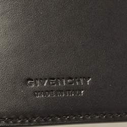 Pre Owned Givenchy Logo Black Leather Bifold Wallet
