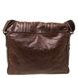 Givenchy Brown Signature Leather Messenger Bag