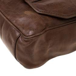 Givenchy Brown Signature Leather Messenger Bag