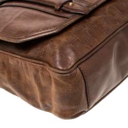 Givenchy Brown Signature Leather Messenger Bag