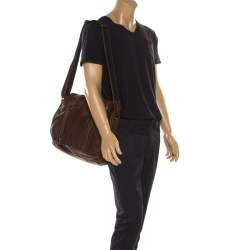 Givenchy Brown Signature Leather Messenger Bag