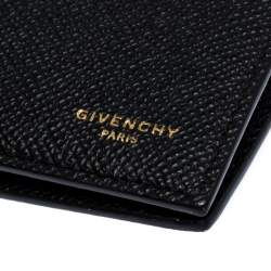 Pre Owned Givenchy Black Leather Bifold Flap Long Wallet
