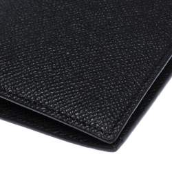 Pre Owned Givenchy Black Leather Bifold Flap Long Wallet