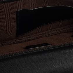 Givenchy Black Grained Leather Lock Flap Wristlet Clutch