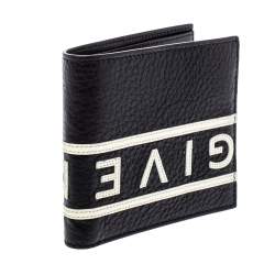 Givenchy Black Leather Logo Bifold Wallet