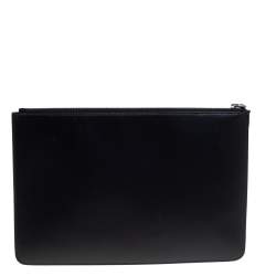 Givenchy Black Coated Canvas Large 4G Wrist Strap Pouch