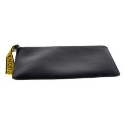 Givenchy Black Coated Canvas Large 4G Wrist Strap Pouch