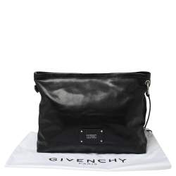 Givenchy Black Leather Logo Patch Messenger 