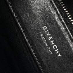 Givenchy Black Leather Logo Patch Messenger 