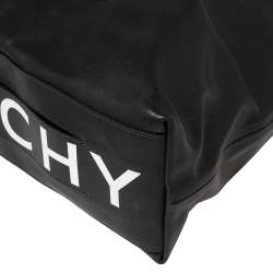 Givenchy Black Leather Logo Patch Messenger 