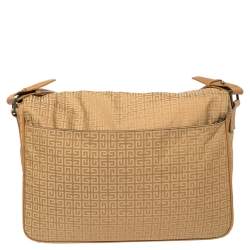 Givenchy Tan Signature Fabric and Leather Trim Messenger Bag
